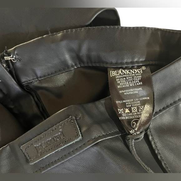 BlankNYC The Bond NWOT Vegan Faux Leather Mid-Rise Skinny Pants Size24 Ankle Zip - Picture 12 of 12